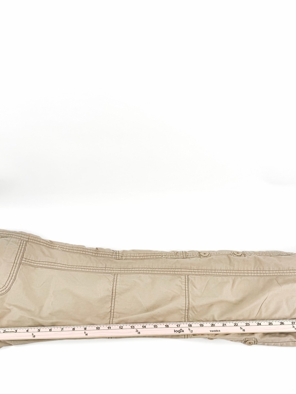 Aeropostale Y2K Convertible Cargo Hiking Pants Khaki 7/8R Gorpcore Utility - Picture 13 of 15